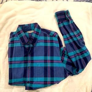 JCrew. Button down long sleeve shirt. Used in good condition. Medium